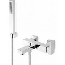 Newform Rubinetterie - Mezclador de baño externo con soporte de ducha de pared Newform Ergo-Q 66440C Cromo