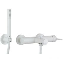 Gattoni Rubinetteria - Mezclador de baño externo blanco mate Gattoni Easy 2201/22BO Blanco mate - Con set de ducha
