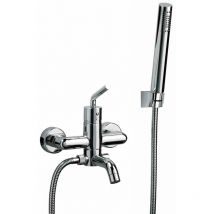 Piralla - Mezclador de baño externo con set de ducha Garda 0AS00002A21 Cromo - Con set de ducha