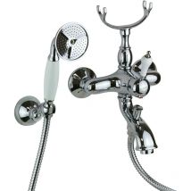 Nice Rubinetterie - Mezclador de baño modelo antiguo con ducha Nice Funny 60003CB Cromo