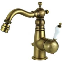 Nice Rubinetterie - Mezclador de bidé en color bronce antiguo Nice Funny 60600026BB Bronce - Desagüe automático 1'1/4