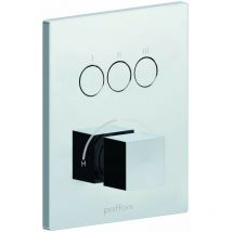Mezclador de ducha empotrado solo parte exterior con 3 funciones Paffoni Compact Box CPM519CR Cromo