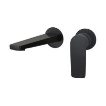 Mezclador de lavabo de pared paini Ruby Negro Mate