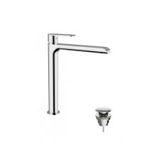 WTS - Mezclador de lavabo super con desagüe automático en latón cromado Teorema xs