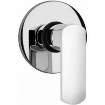 Mezclador de ducha empotrado con placa Ø116 mm Paini Ovo 86CR690 Cromo - 1 Salida