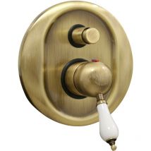 Nice Rubinetterie - Mezclador empotrado para ducha y bañera con dos salidas Nice Funny 6060007BB Bronce - 2 salidas