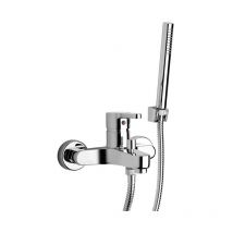 Abitare - Mezclador exterior de bañera 150-170 x 169 mm en latón cromado con teleducha - Paini