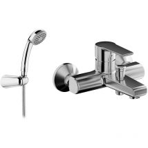 Tiemme - Mezclador monomando de bañera con accesorios Ten Line