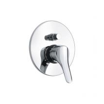 Cisal - Mezclador monomando de bañera y ducha de empotrar 70x80-100 mm en latón cromado Mito