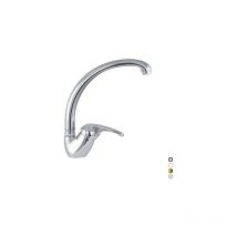 Eurorama - Mezclador monomando de fregadero con caño alto y mando lateral - Serie Marzia, color Terra di Francia