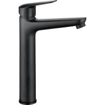 Deante - Mezclador monomando de lavabo con caño alto en latón negro mate boro BMON20K Negro mate