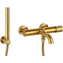 Mamoli - Mezclador monomando exterior para bañera color latón cepillado Tuttodunpezzo 1710FB30002G Latón cepillado