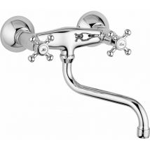 Paffoni - Grifo monomando de pared con caño giratorio viola VLV161CR Cromo - Viola