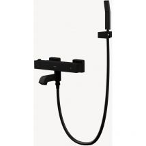 Lookshop - Mezclador termostático de pared para bañera Negro - Sirius