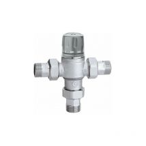 Mezclador termostático regulable con válvulas de retención y filtros Caleffi 5218 3/4"