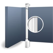 Mezza Colonna completa dorica scanalata con Piedistallo 2,87 metri Orac Decor KD6H luxxus