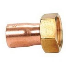 Mezzo bocchettone rame ff con dado girevole Misura: 1/2 x 16