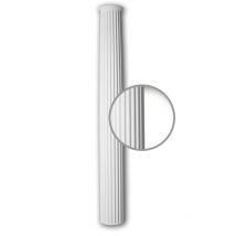 Mezzo fusto Profhome 416102 modanatura per facciata colonna elemento di facciata stile dorico bianco