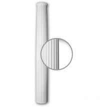 Mezzo fusto Profhome 416201 modanatura per facciata colonna elemento di facciata stile ionico bianco