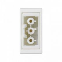 Mezzo meccanismo a piastra K45 con 1 connettore femmina 3 poli bianco neve Simon K121B / 9