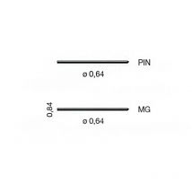 Pointe de broche avec tête 0,6-30 mm Millar
