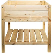 mgc24 Hochbeet Massiv XL 79x79x78cm Kiefernholz natur