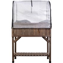 Hochbeet VegTrug mit Haube 78x58x129cm braun - Mgc24