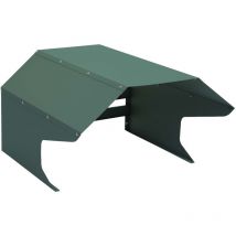 HHG - Mähroboter-Garage 973, Dach Unterstand für Rasenmäher, Metall 40x59x69cm grün