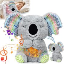 Mimiy - Mi nutria abraza el peluche de buenas noches Nutria respirando Luz de noche musical y luminosa para bebé de peluche Luz nocturna Doudou con