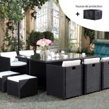 Concept-usine - Miami 10 noir/blanc + housse de protection