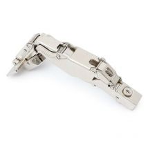 Bisagra puma ø35 apertura 165o codo recto , La bisagra puma clip cam ø35 estándar y acabado níquel, diseñada para puertas de 14 a 26 mm de espesor,