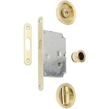 Kit de cierre para puerta corredera – Latón satinado – JANDEL