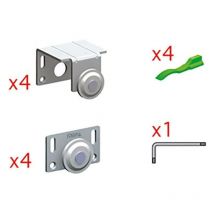 Mepa - kit herrajes supra 2ptas ext + int espesor 16 espesor puerta max.16mm. sgm 30 ext/int