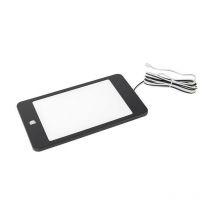 Lámpara paneled 5w acabados mocca o negro. con sensor ir o pir acabado negro tipo sensor pir