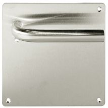 Manilla placa inox-art hera 170x170 ''l'' , 0JUEGO - Herrajes Alk