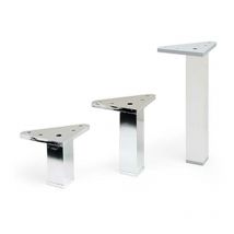 Q&q - pata aluminio cromado villa c30 h180 con taco con base superior triangulo