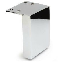 Q&q - Q&Q pata metal liana h100 cromo , La pata metal liana H100 cromo es una pata de mueble o sofá de metal con un acabado en cromo y una altura de