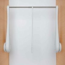 Perchero Servetto only color blanco-niquel ext.perchero 730-1190 mm