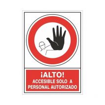Señal 419 plast.490x345''alt.p/autorizad'' alto accesible solo personal autorizado