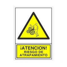 Señal 399 plast.345x245''r.atrapamiento'' atencion riesgo de atrapamiento