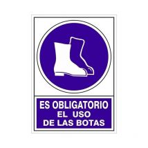 Señal 602 plast.295x210 ''obli.uso botas'' es obligatorio el uso de las botas