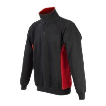 Sudadera bicolor con cremallera color negro y rojo talla m - Duver