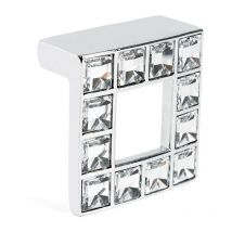 Sicashop - tirador zamak cristal swarovski 49x49mm. elegir acabado. acabado cromo