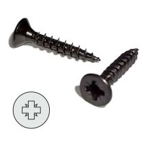 Ucafix - tornillo rosca madera cabeza plana pozi negro largo 70mm r/parcial diámetro 5mm (caja 200)
