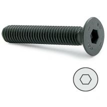 tornillo rosca metal allen din 7991 negro metrica m-6 largo 80mm