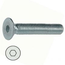 Tornillo rosca metal allen din 7991 zinc metrica m-10 largo 40mm