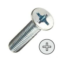 Tornillo rosca metal cabeza plana din 965 zincado metrica m-5 largo 30mm (caja 500)