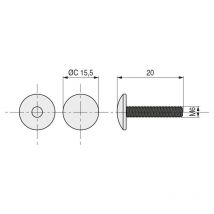 Tornillo din 603 rosca total metrica m-8 largo 60mm , 0CIENTOS - Ucafix