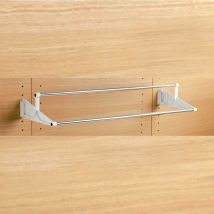 Servetto - zapatero extensible de 510mm a 940mm. sujeción lateral. color blanco-niquel