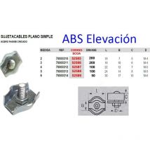 Mibricotienda - avl sujetacables plano simple 4 cincado 70000312 (caja 25 unidades)